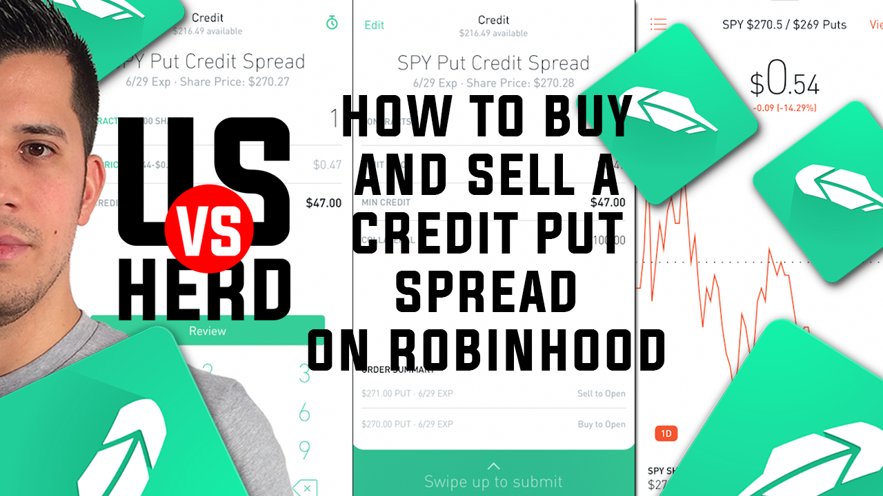 How To Buy And Sell A Credit Put Spread On Robinhood App Options Trading
