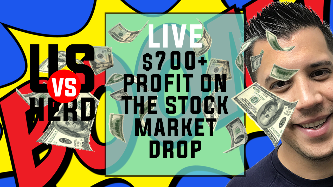 $700+ Profit On The Stock Market Drop – Options Trading Strategies