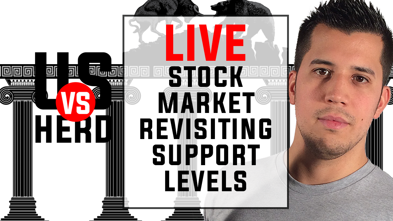 Stock Market Revisiting Support Levels – Options Trading Strategies