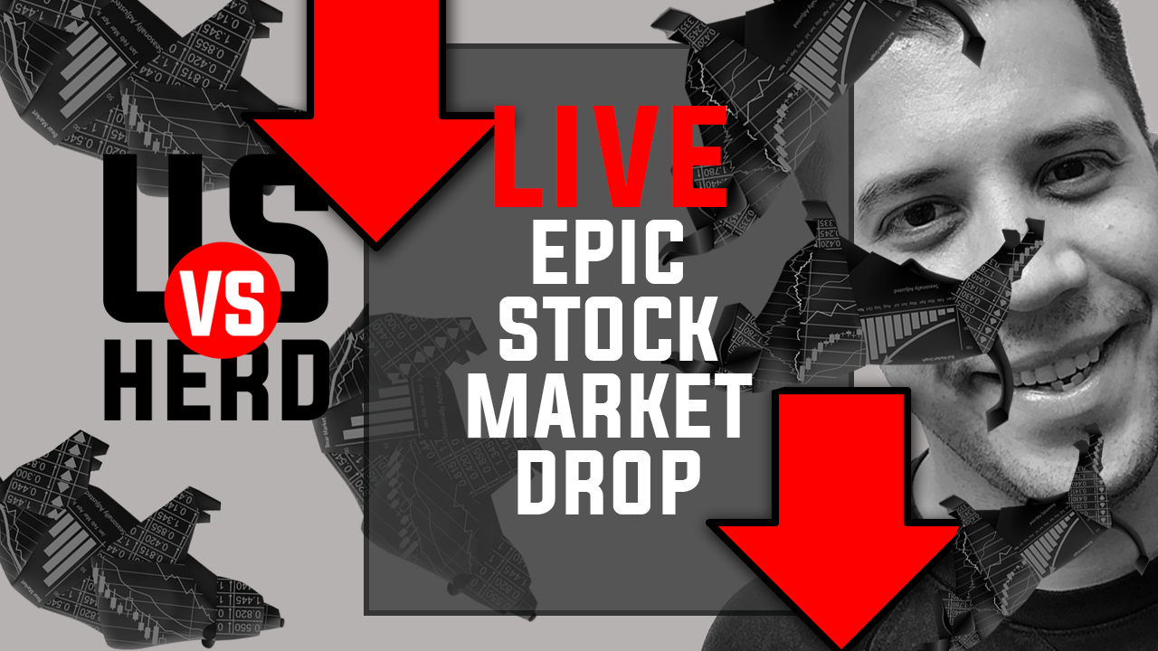 Epic Stock Market Drop – Options Trading Live