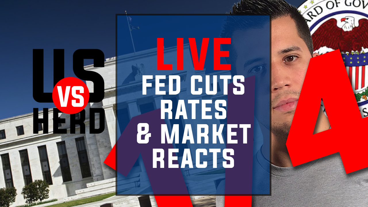 Fed Cut Rates & Market Reacts – Options Trading Live & Stock Market News