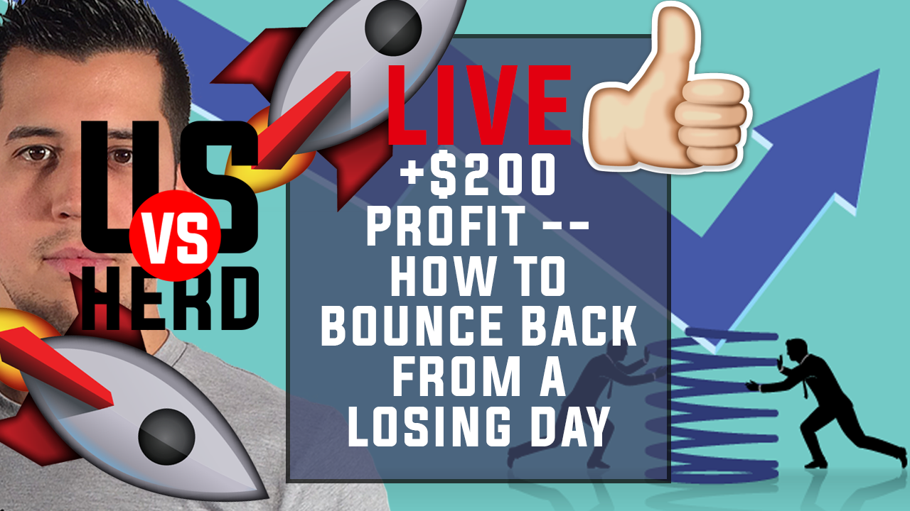 +$200 Profit – How To Bounce Back From A Losing Day – Options Trading Live & Stock Market News