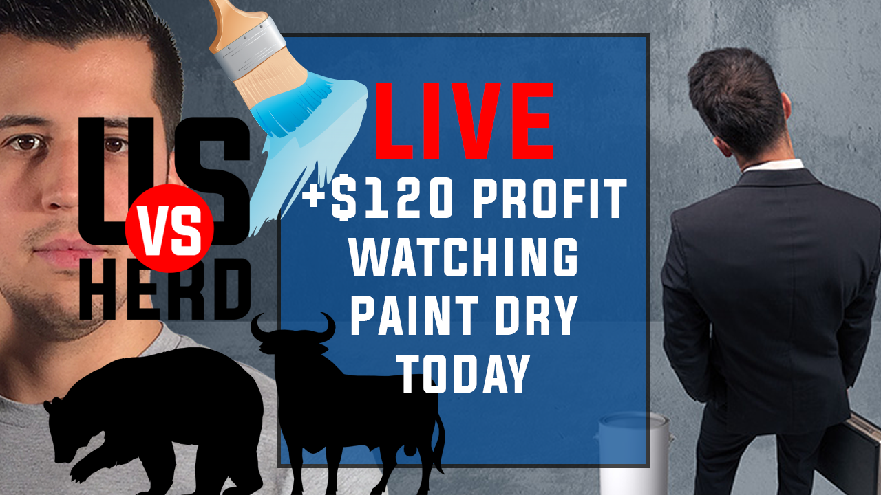 +$120 Profit Watching Paint Dry Today – Options Trading Live & Stock Market News