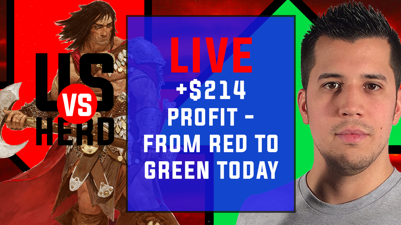 +$214 Profit – From Red To Green Today – Options Trading Live & Stock Market News