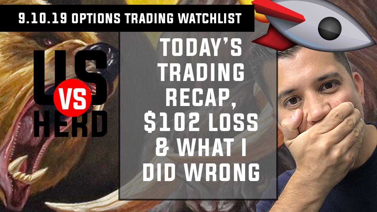 -$102 Loss – What I Did Wrong – UvH Options Trading Watchlist Live & Stock Market News