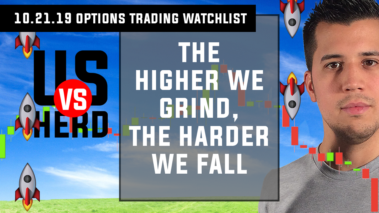 The Higher We Grind The Harder We Fall – UvH Options Trading Watchlist