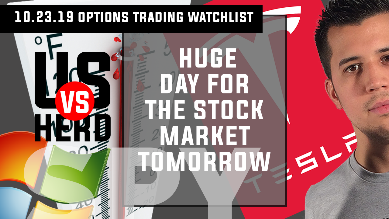 Huge Day For The Stock Market Tomorrow UvH Options Trading Watchlist