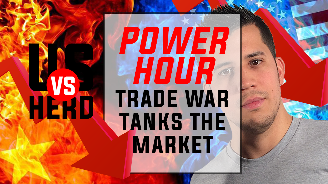 Power Hour: Trade War Tanks The Market – Options Trading Live