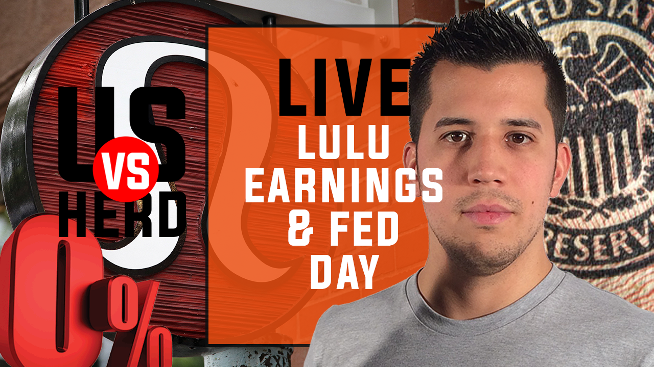 LULU Earnings & Fed Day – Options Trading Live