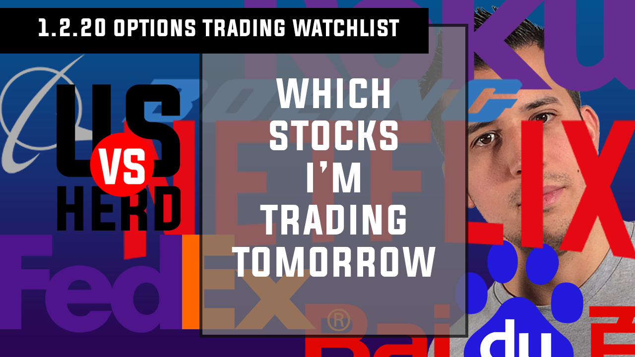 Which Stocks I’m Trading Tomorrow – UvH Options Trading Watchlist