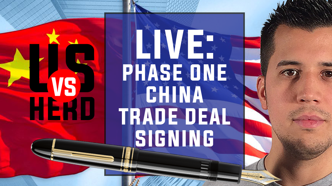 Phase One China Trade Deal Signing – Options Trading Live
