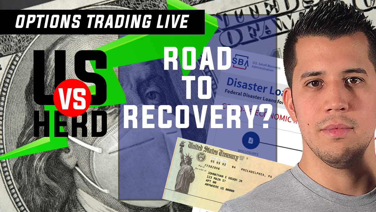 Road To Recovery? – Options Trading Live – 2020 Stock Market Crash